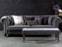 Sofa SPRINGFIELD Velours mit Hocker