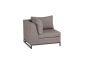 Design Lounge Eckelement Rhodos in Taupe