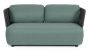 Lounge Sofa Outdoor 2-Sitzer wetterfest Aluminium Jade grün Palmer