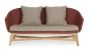 Outdoor Lounge Gartensofa wetterfest Geflecht scarlett rot Coachella