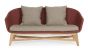 Outdoor Lounge Gartensofa wetterfest Geflecht scarlett rot Coachella