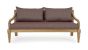 Teak Outdoor Sofa Gartensofa wetterfest Karuba Polster Wine