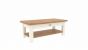 Couchtisch Ariege Eiche Massivholz 120x60cm mit Schublade Ivory blond