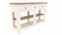 Konsole Eiche massiv Ariege groß Shabby chic Farbe ivory