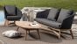 Lounge Gartensofa wetterfest Geflecht anthrazit Coachella