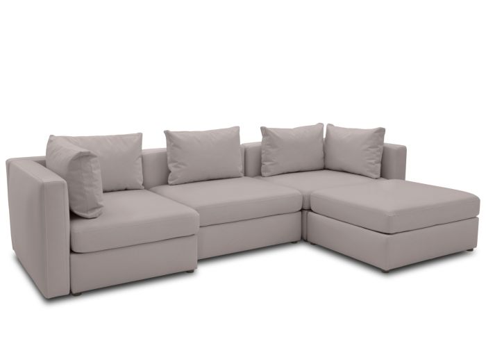 Ecksofa Garten wetterfest Room modular Silber grau