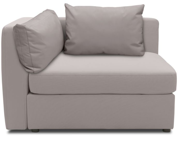 Outdoor Sofa wetterfest Eckelement links Room Silber grau