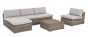 Gartenlounge Polyrattan braun Coraline mit Polster