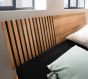 Bett Eiche massiv 180x200 cm Manhattan mit Holzfüßen