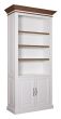 Bücherregal Landhausstil York Shabby chic Oak 2 Türen 107