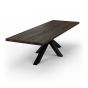 Esstisch Chicago Eiche massiv 240x100cm Stahlgestell black smoked