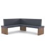 Eckbank Leder blau Esszimmer Eiche massiv Granada Eiche bassano