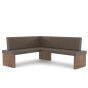 Eckbank Leder braun Chocolate Esszimmer Eiche massiv Granada Eiche bassano