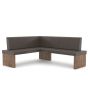 Eckbank Leder dunkelbraun ebony Esszimmer Eiche massiv Granada Eiche bassano