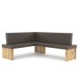 Eckbank Leder dunkelbraun Esszimmer Eiche massiv Granada Eiche natur