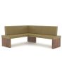 Eckbank Leder olive grün Esszimmer Eiche massiv Granada Eiche bassano