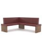 Eckbank Leder rot rouge Esszimmer Eiche massiv Granada Eiche bassano