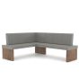 Eckbank Leder grau steel Esszimmer Eiche massiv Granada Eiche bassano