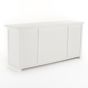 Sideboard weiß Landhaus Halifax 200 cm Breite Rückansicht
