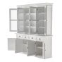 Buffetschrank mit Glasaufsatz weiß Landhaus Halifax BCA610