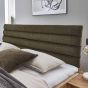 Bett Eiche sandgestrahlt 180x200 cm Cordkopfteil mit Bettkasten
