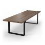 Bodahl Esstisch Houston Eiche massiv & Eisen black Platte 6cm 280x100cm Concept4you gerade Kante desert