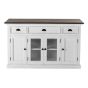 Buffetschrank Shabby-chic 4 Türen & Glaseinsatz Halifax Accent