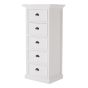 Hochkommode weiß 5 Schubladen Halifax Grand CA600L
