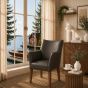 Lederstuhl Cubo Leder ebony Eiche bassano
