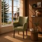 Lederstuhl Cubo Leder moss Holz Eiche bassano
