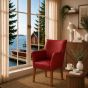 Lederstuhl Cubo Leder rouge Holz Eiche bassano
