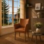 Lederstuhl Cubo Leder savanna Holz Eiche bassano