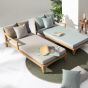 Daybed Outdoor wetterfest Teak Bali inkl Polster Natur