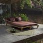 Daybed Outdoor wetterfest Teak Bali inkl Polster Wine