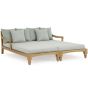 Daybed Outdoor wetterfest Teak Bali inkl Polster Aqua