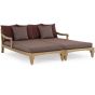 Daybed Outdoor wetterfest Teak Bali inkl Polster Wine