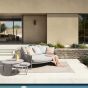 Daybed wetterfest Aluminium Gartenlounge beige Jacinta