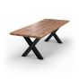 Bodahl Esstisch Eiche massiv Riverside X-Gestell 10x10cm 280x110cm schweizer Kante 6cm old bassano