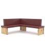 Eckbank Leder rouge rot Esszimmer Eiche massiv Granada Eiche natur