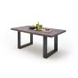 Esstisch Industrial Design Castello Massivholz Eiche 200x100 cm MCA Furniture Kufengestell Anthrazit