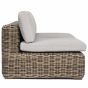 Gartenlounge Polyrattan braun 2 Sitzer Modul Coraline mit Polster