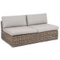 Gartenlounge Polyrattan braun 2 Sitzer Modul Coraline