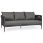 Wetterfestes Gartensofa 3-Sitzer Aluminium anthrazit Jacinta out