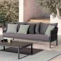 Gartensofa 3 Sitzer Aluminium anthrazit Florencia