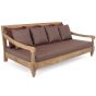 Gartensofa Outdoor Teak Bali 2-Sitzer wetterfest Polster wine