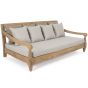 Gartensofa Outdoor Teak Bali 2-Sitzer wetterfest Polster natur