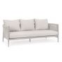 Gartensofa wetterfest 3-Sitzer Aluminium beige Jacinta