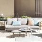 Gartensofa wetterfest 3-Sitzer Aluminium beige Jacinta