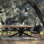Gartentisch ausziehbar wetterfest Teak Alu Palmdale 220 - 300x100 cm