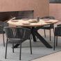 Gartentisch wetterfest Teak Aluminium Palmdale 160 cm